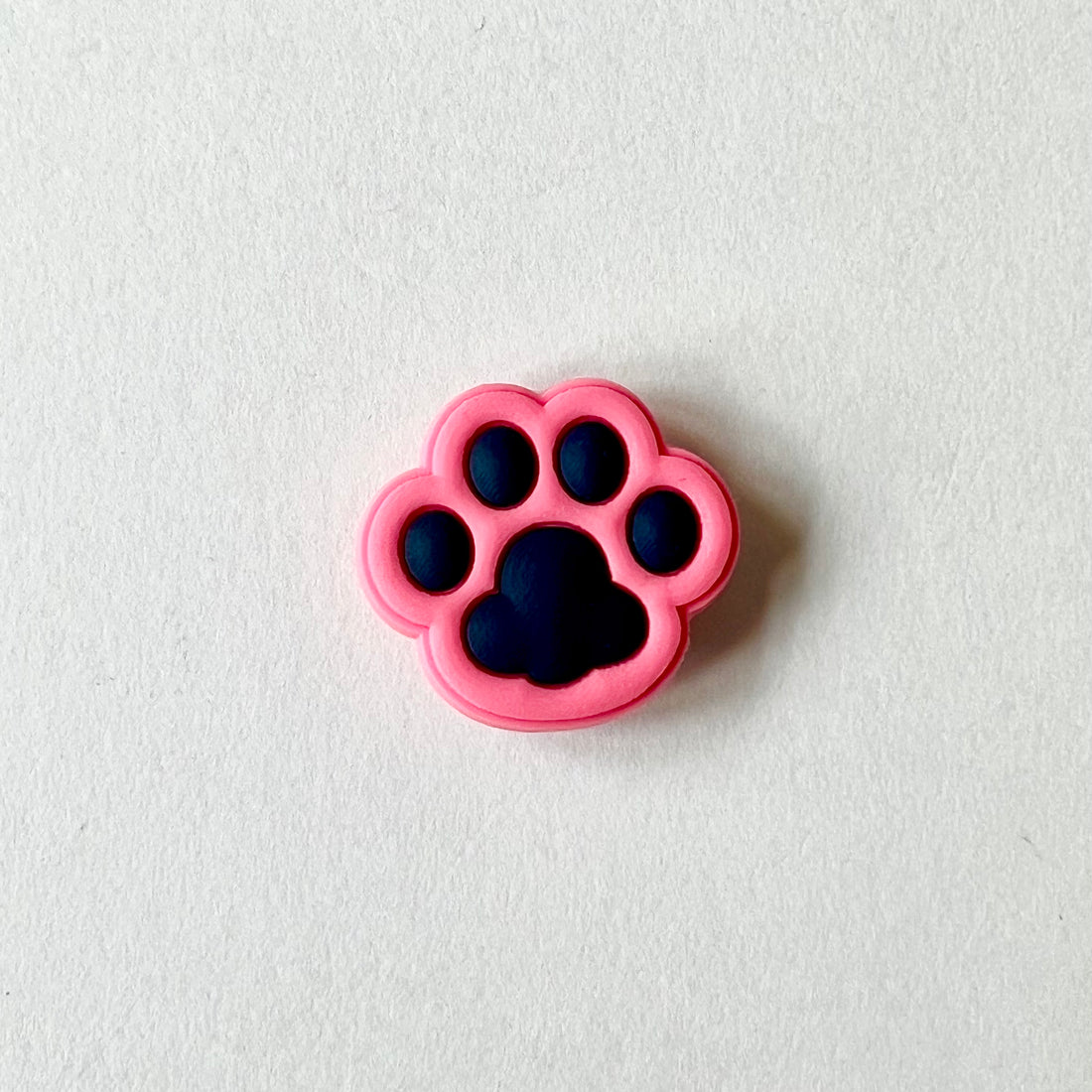 Hot Pink Paw Print Charm