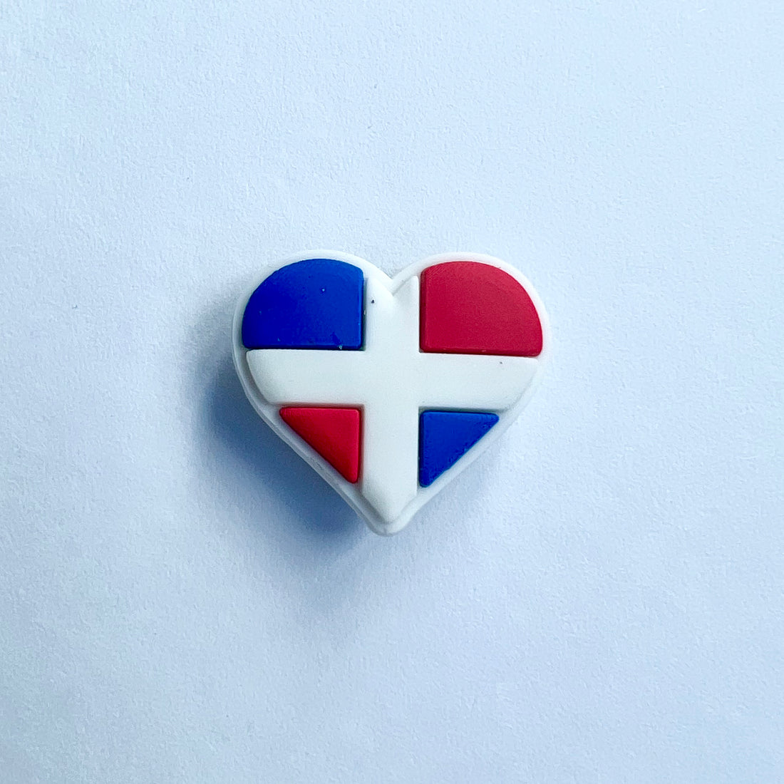 Dominican Republic Heart Flag Charm