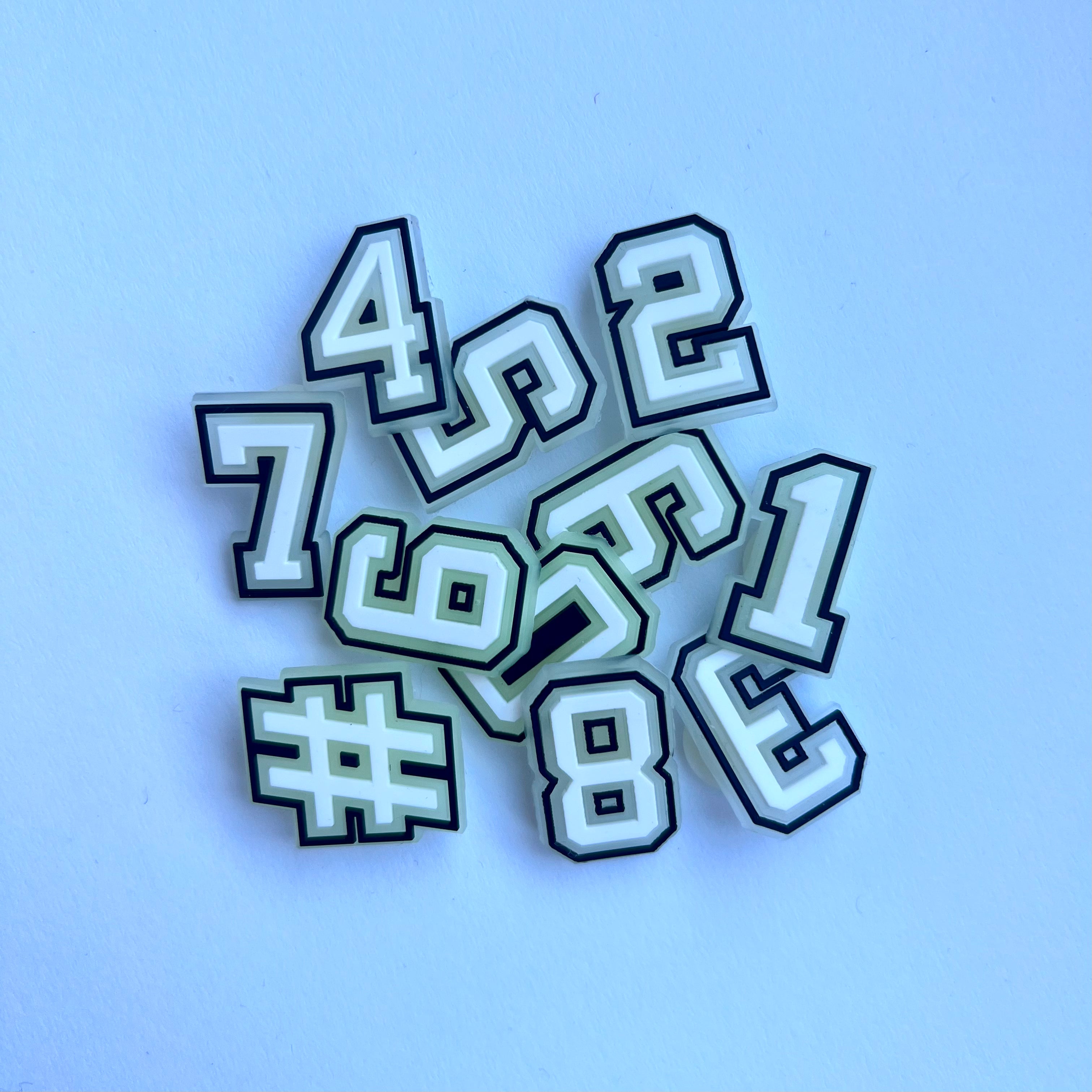 Glow In The Dark Number Charms