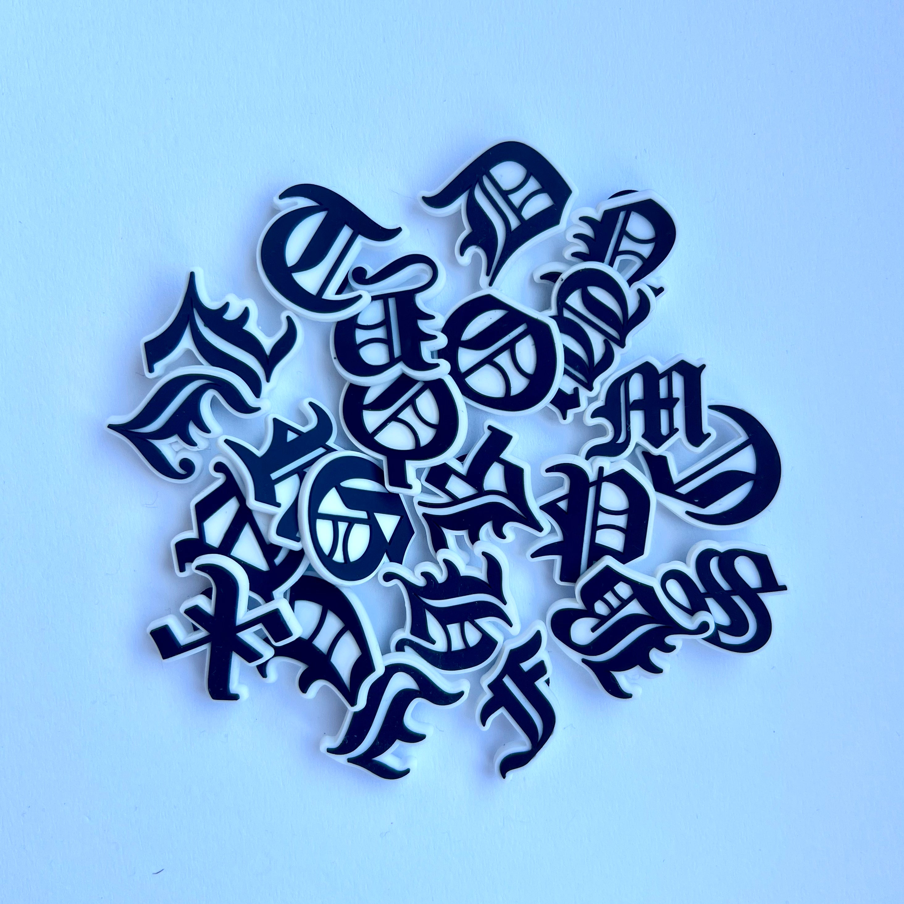 Old English Letter Charms