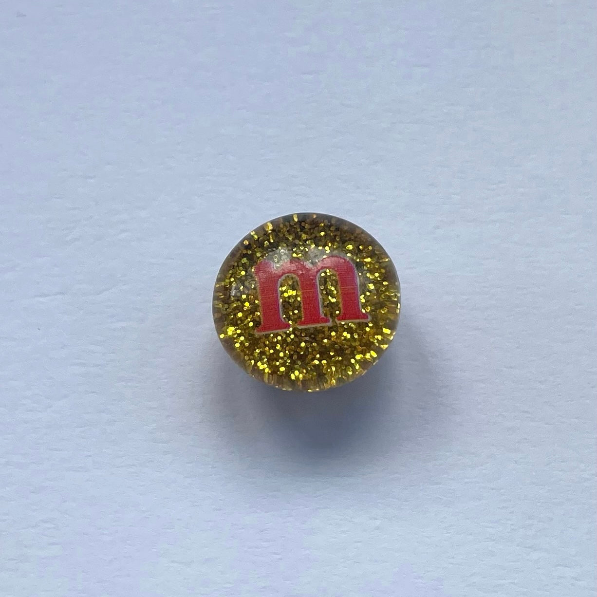 Gold Glitter MnM Charm