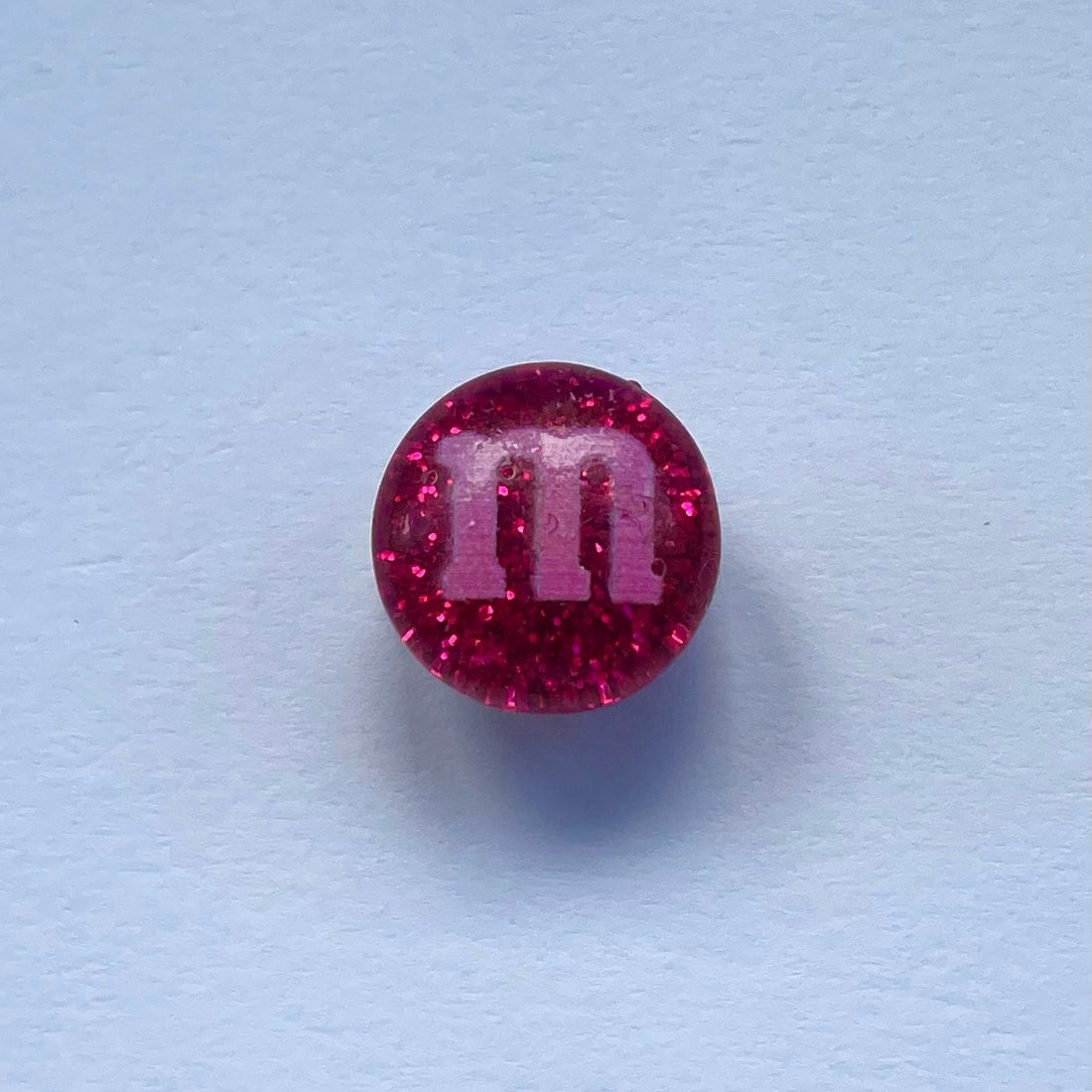 Red Glitter MnM Charm