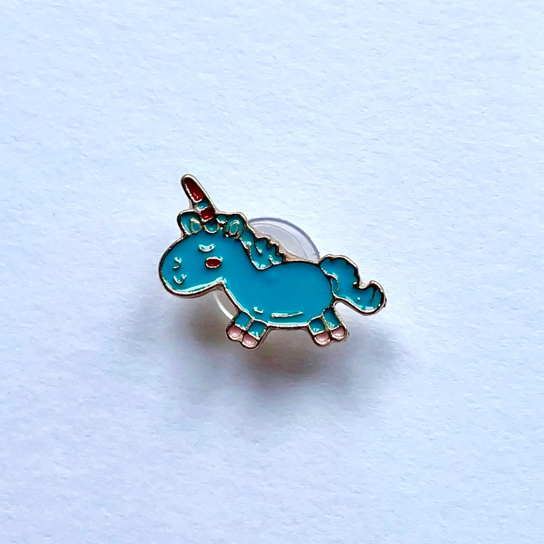 Blue Unicorn Metal Charm