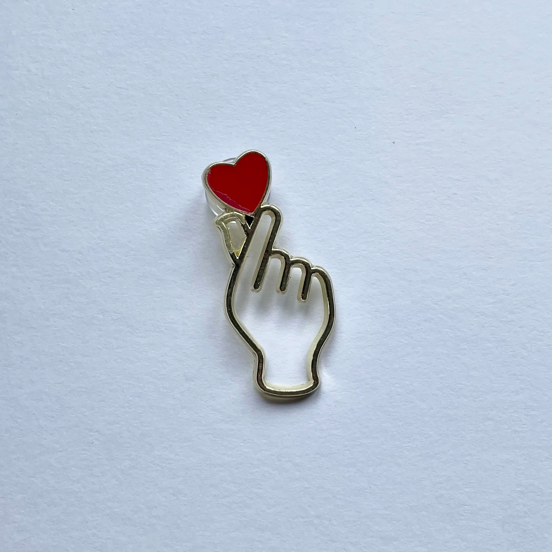 Heart Hand Metal Charm