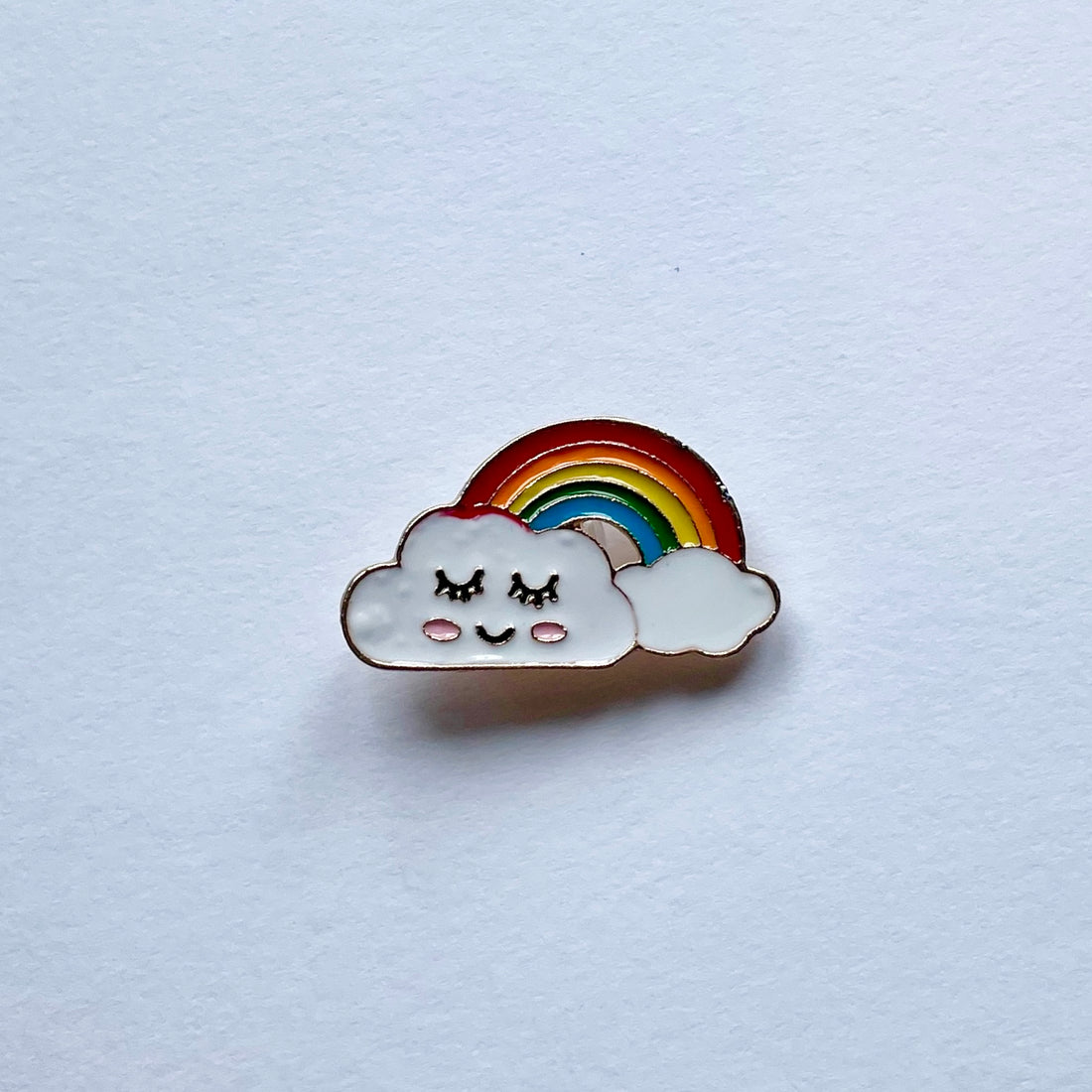 Happy Rainbow Metal Charm