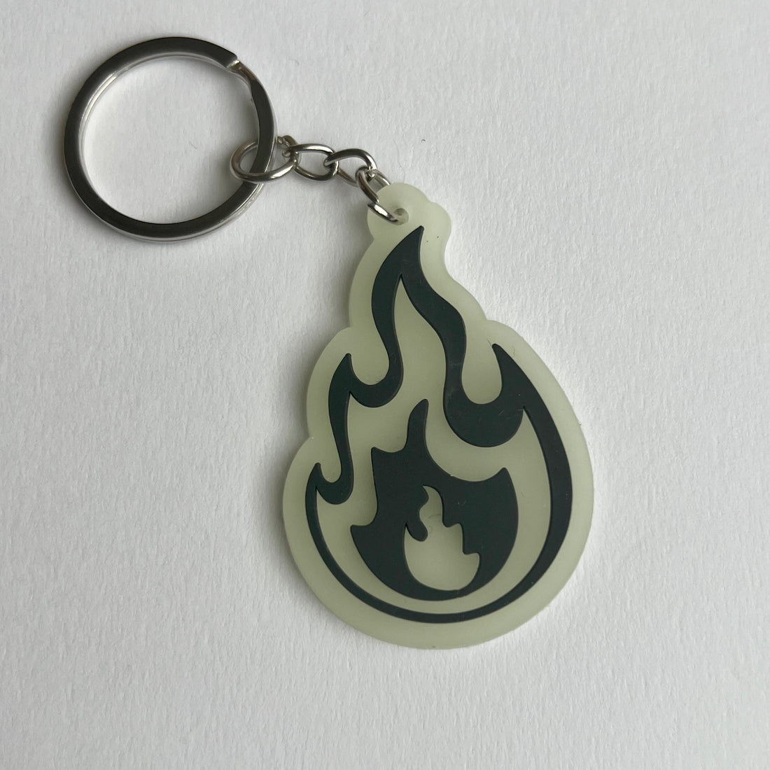 Glow In The Dark Flame Keyring