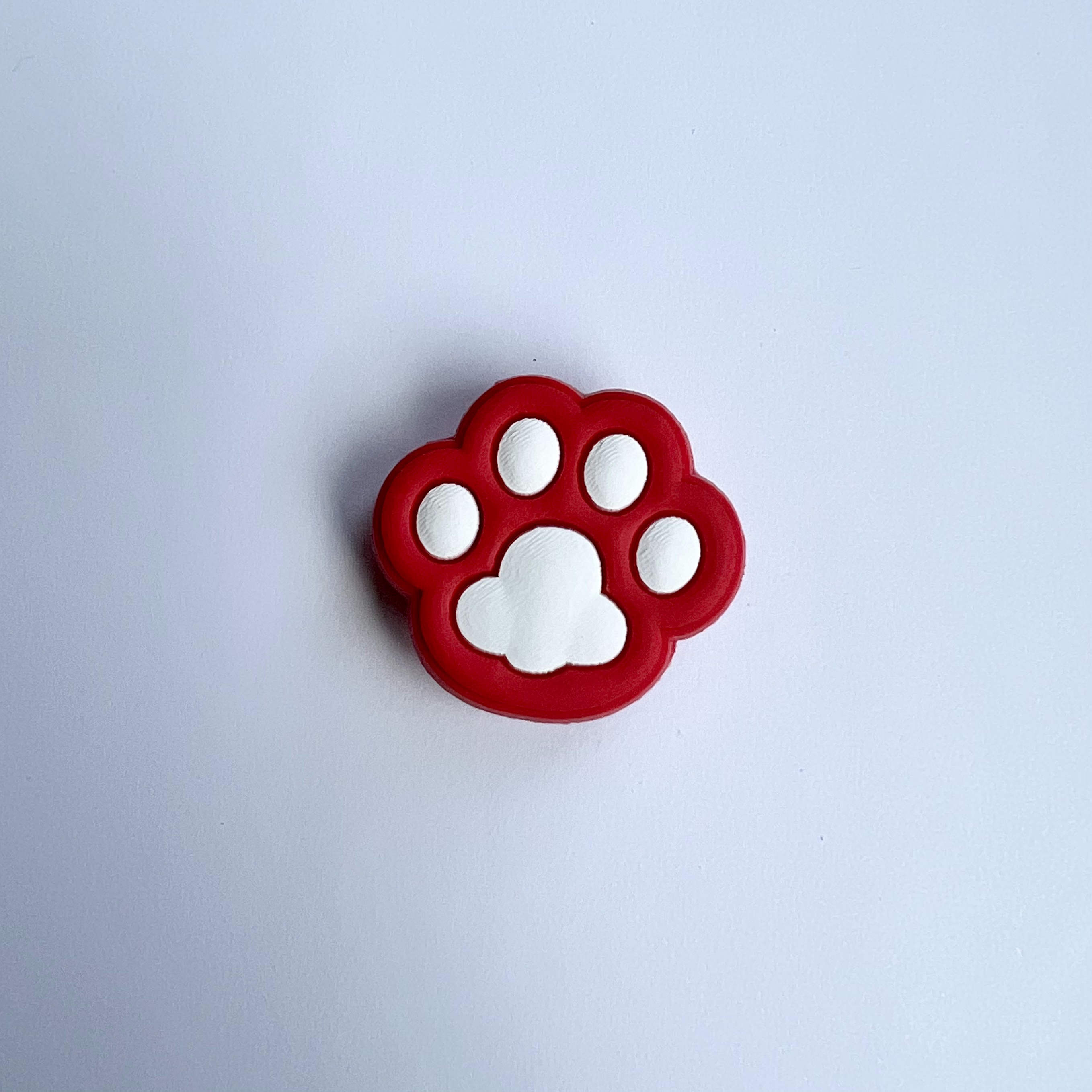 Red Paw Print Charm