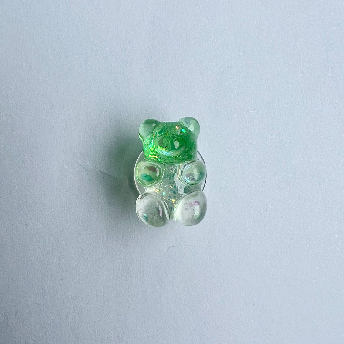 Green Glitter Gummy Bear Charm