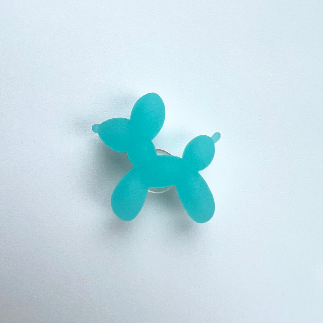 Frosty Blue Balloon Dog Charm