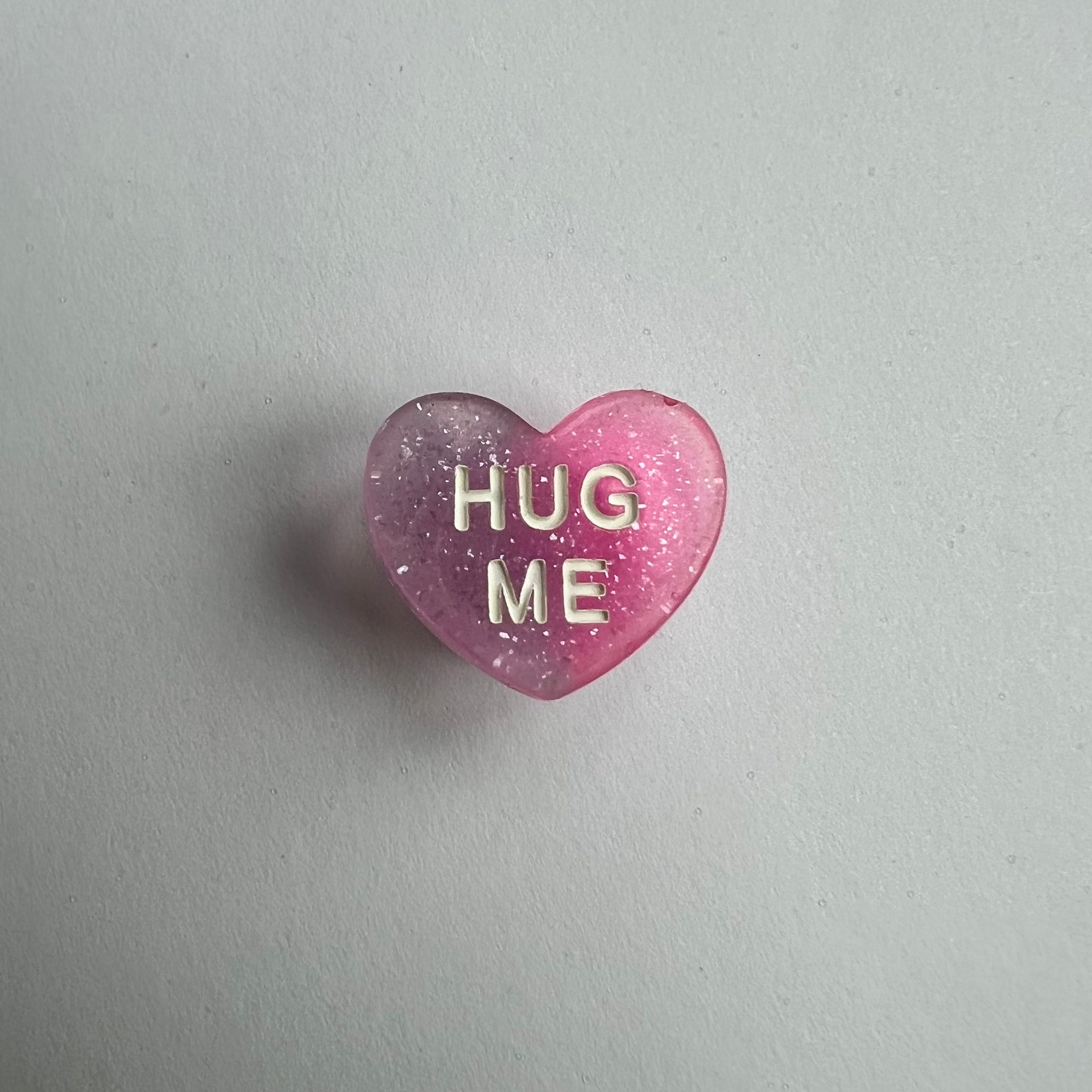 Hug Me Candy Heart - Glitter Purple Charm
