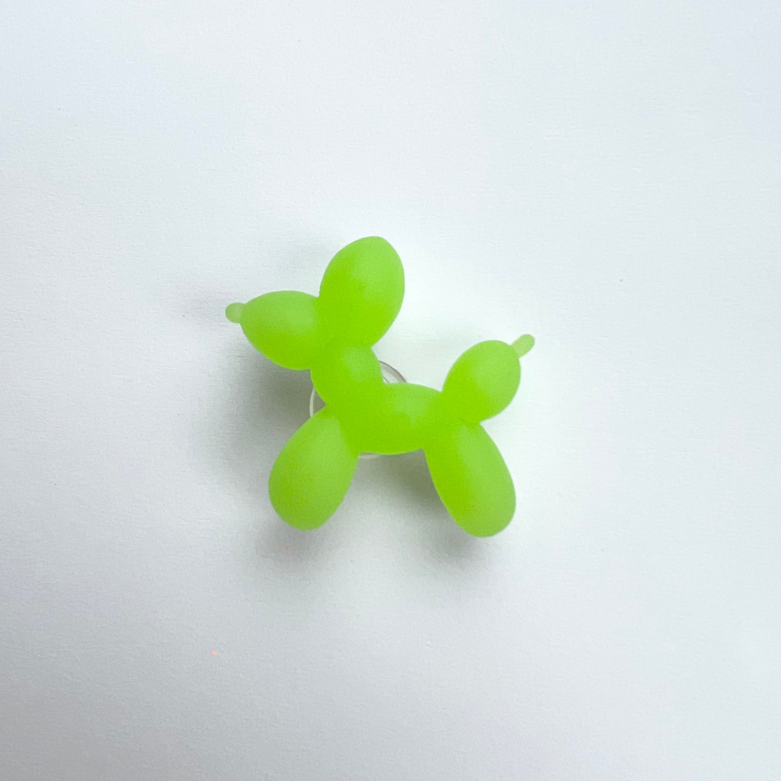 Frosty Green Balloon Dog Charm
