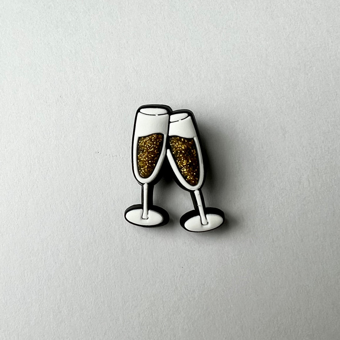 Sparkly Champagne Clink Charm