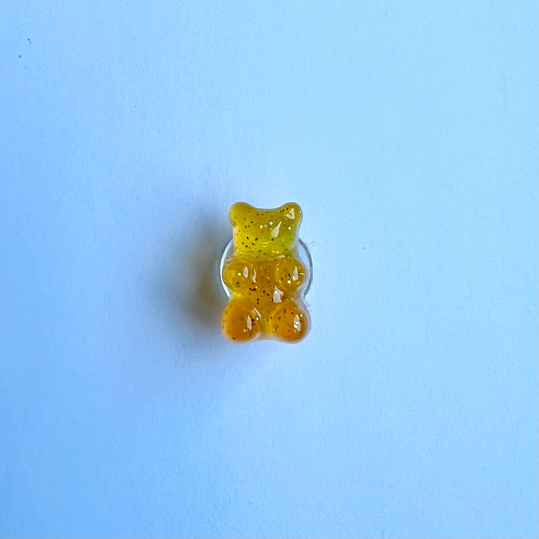 Glitter Gummy Bear - Orange/Yellow Charm