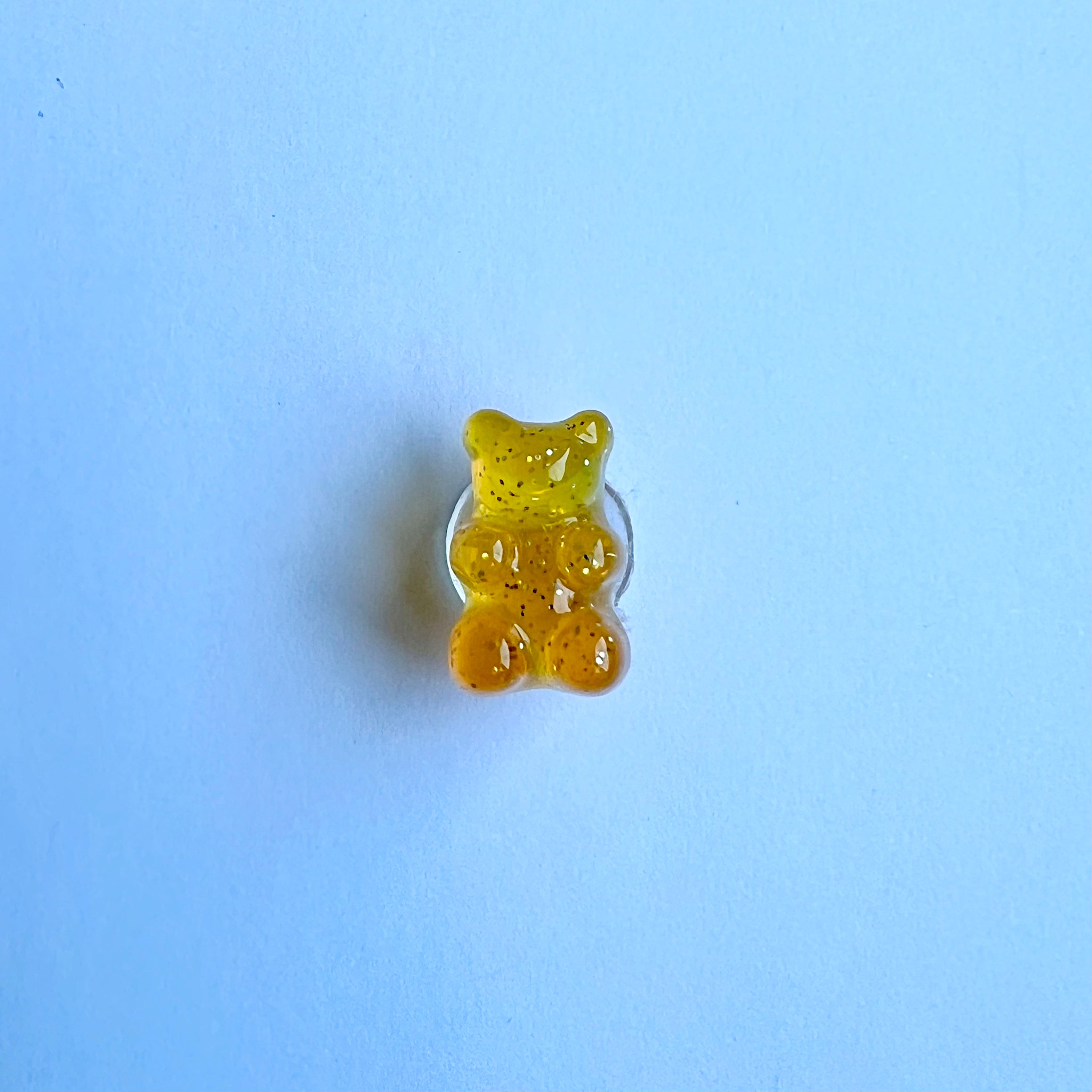 Glitter Gummy Bear - Orange/Yellow Charm