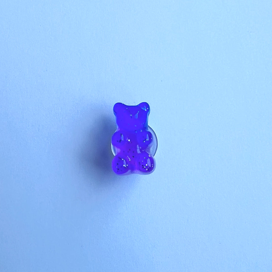 Glitter Gummy Bear - Blue/Purple Charm