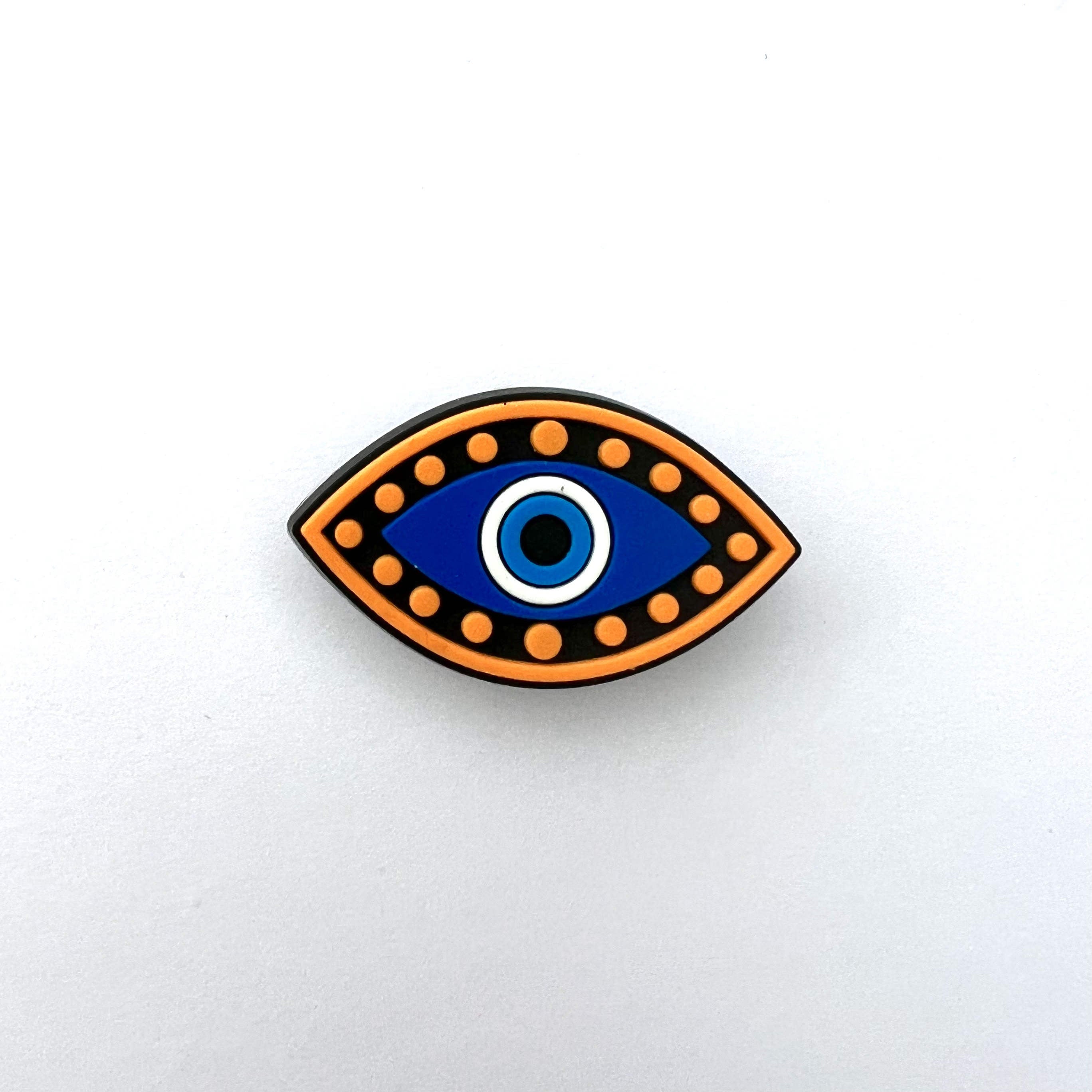 Orange/Blue Evil Eye Charm
