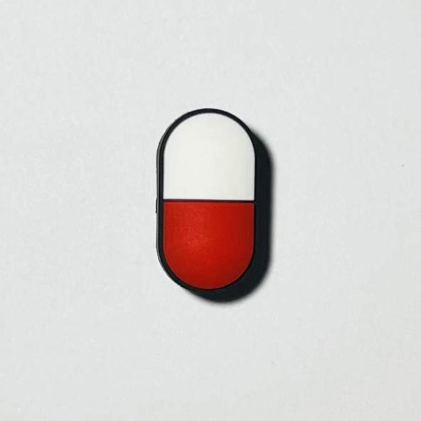 Red and White Pill Charm