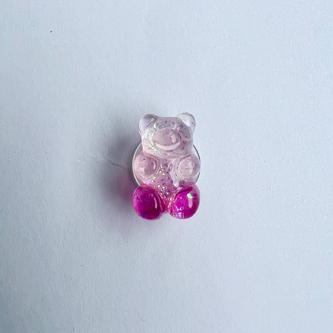 Pink Glitter Gummy Bear Charm