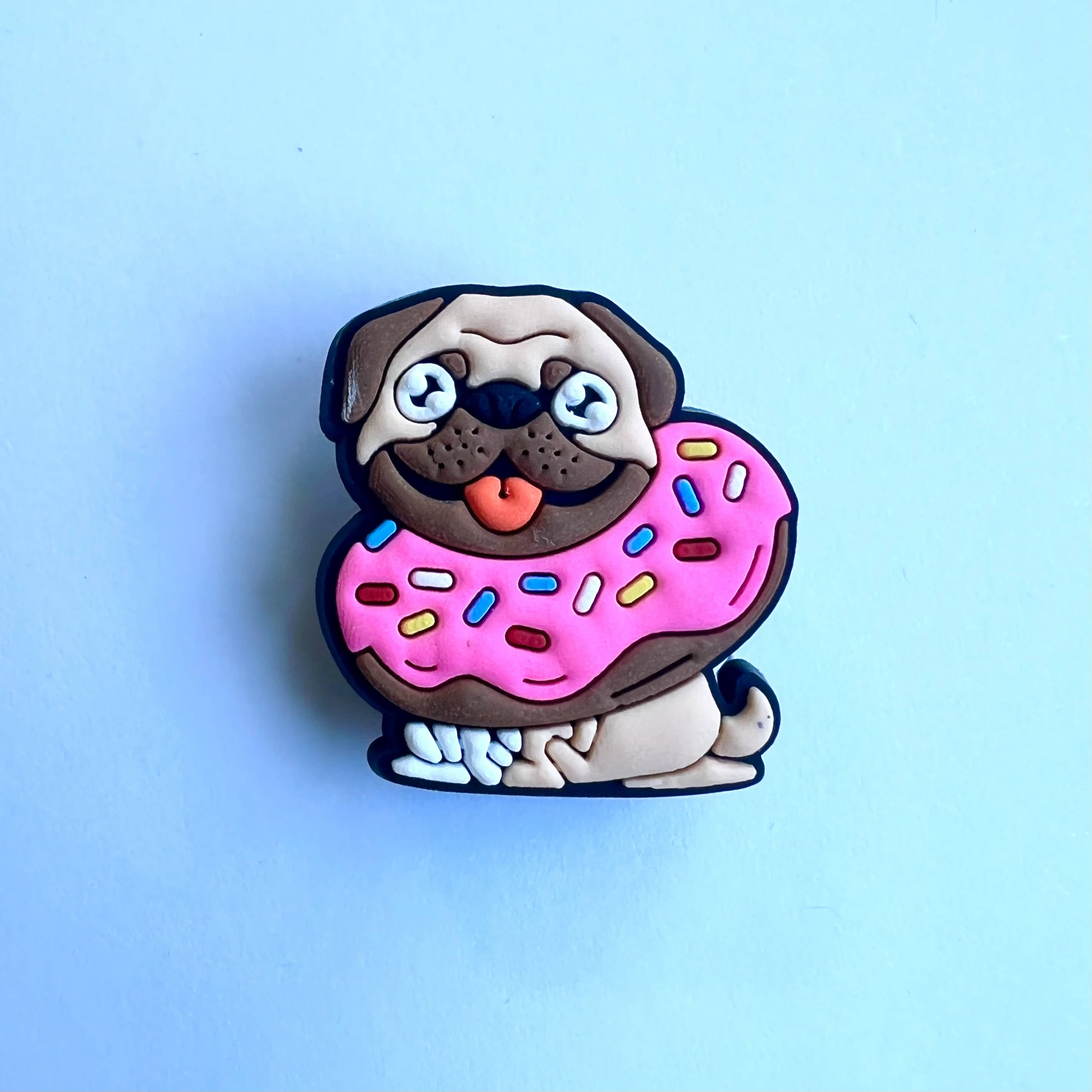 Donut Pug Charm