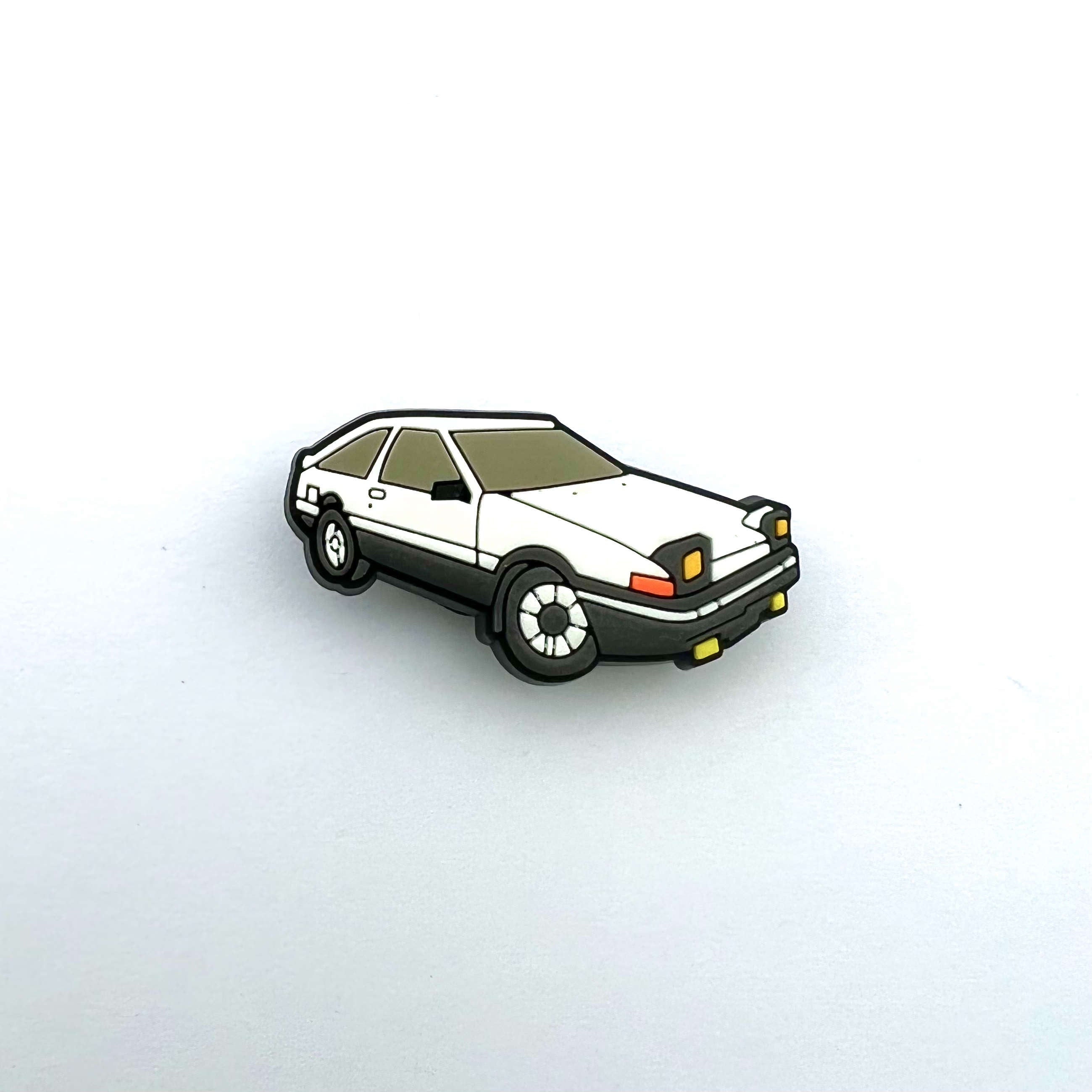 White Old School Car Charm