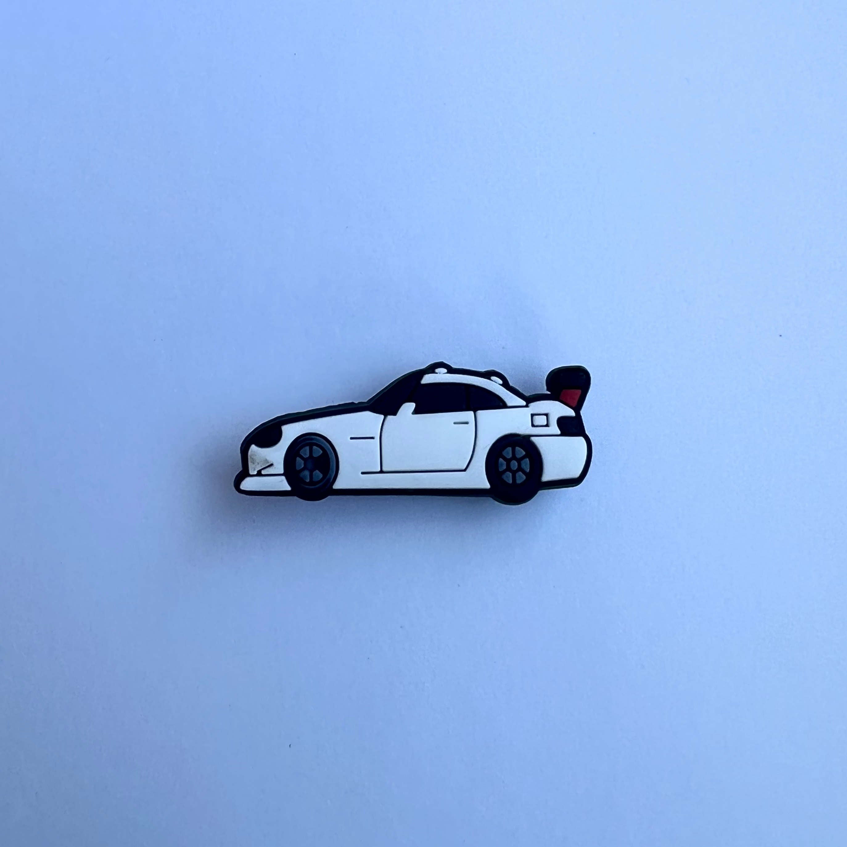 White Sports Car Charm