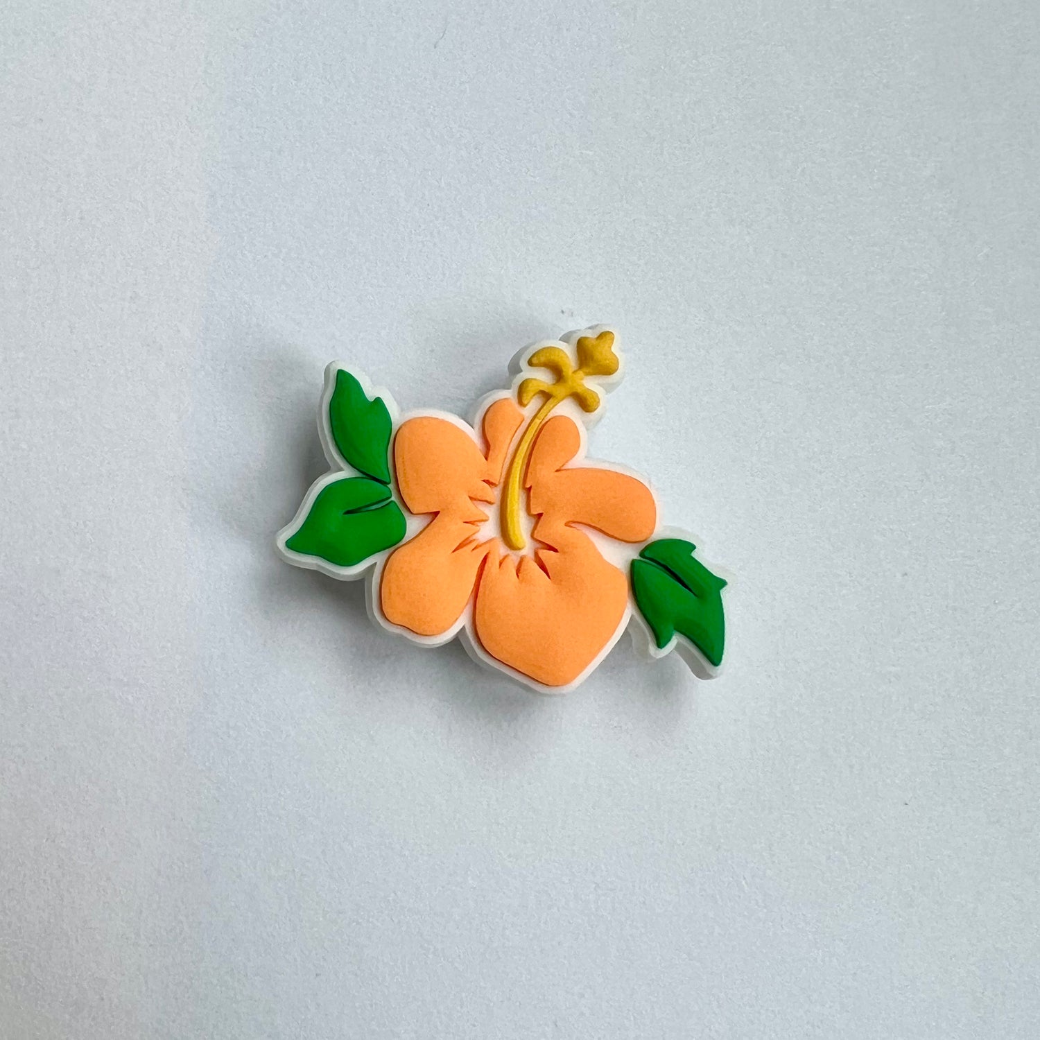 Orange Hibiscus Flower Charm
