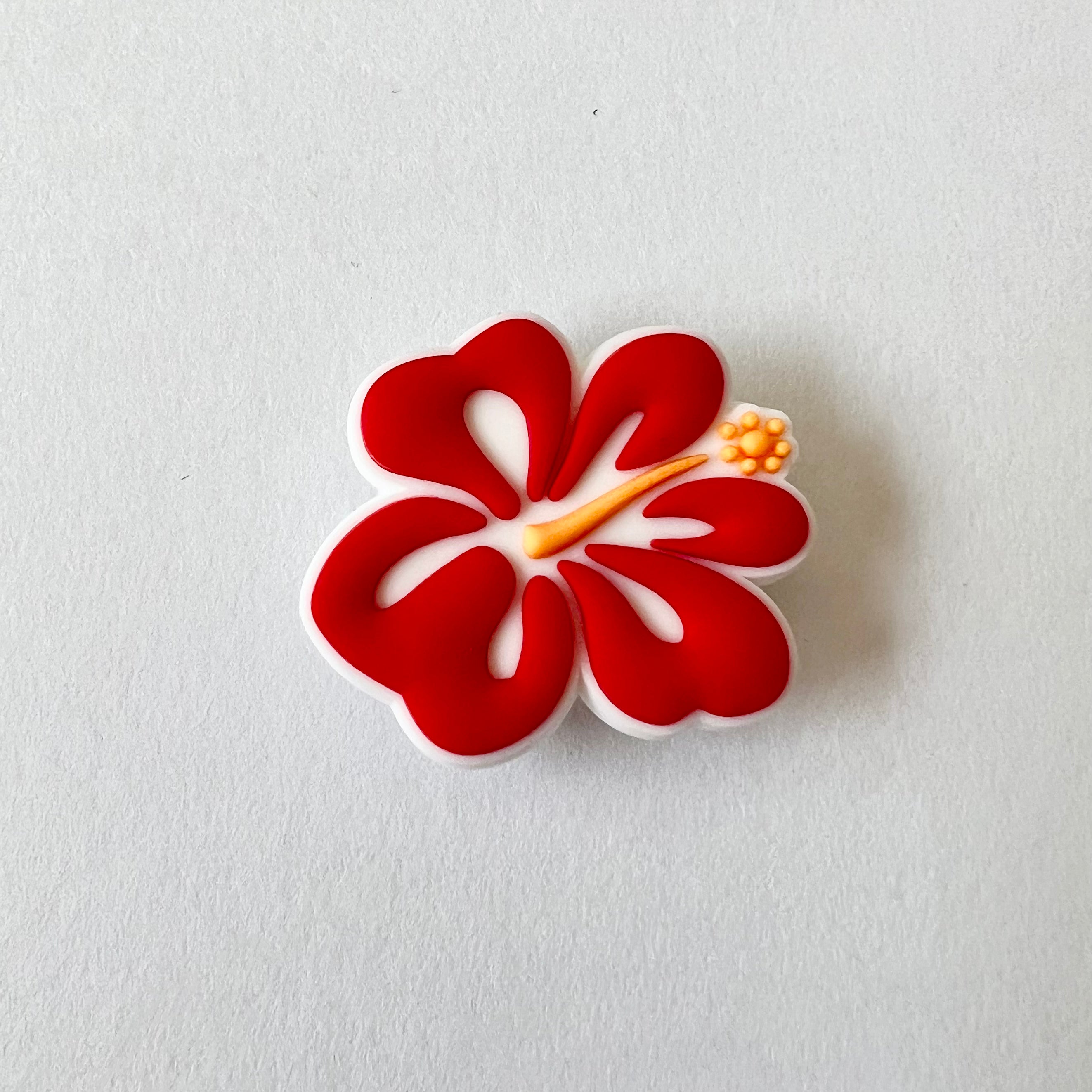 Red Hibiscus Flower Charm