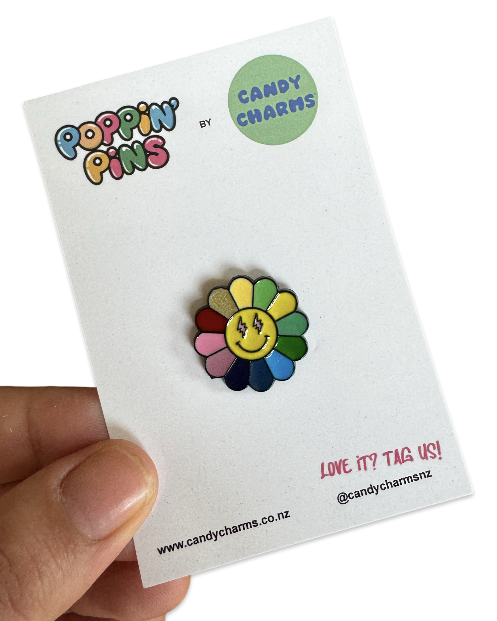 Rainbow Flower Enamel Pin