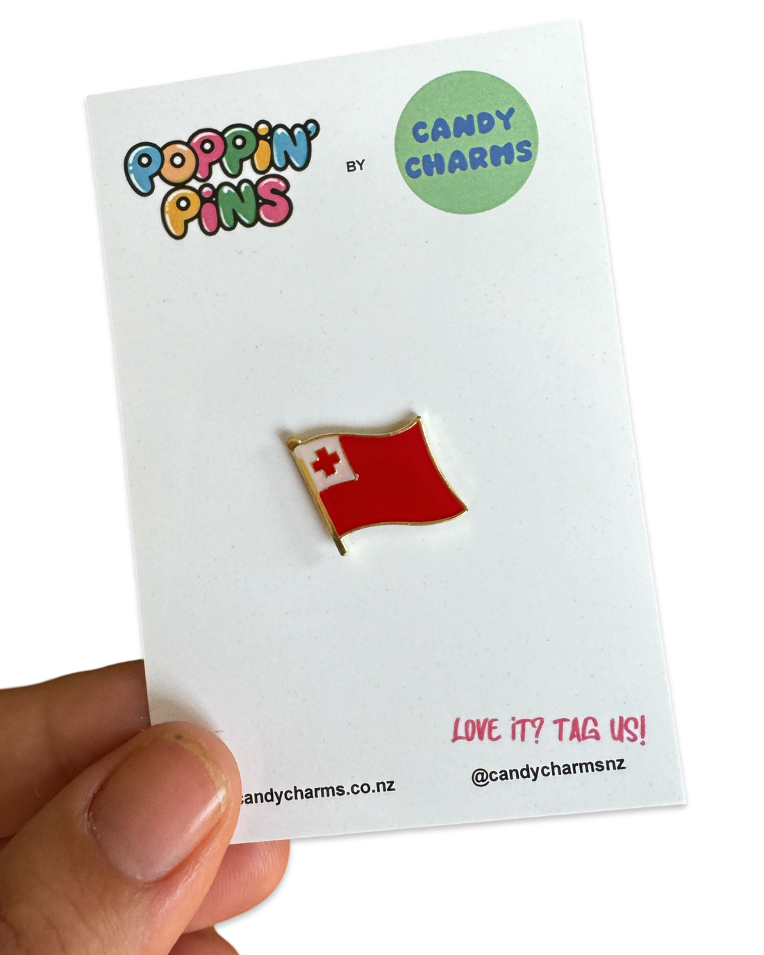 Tonga Flag Enamel Pin