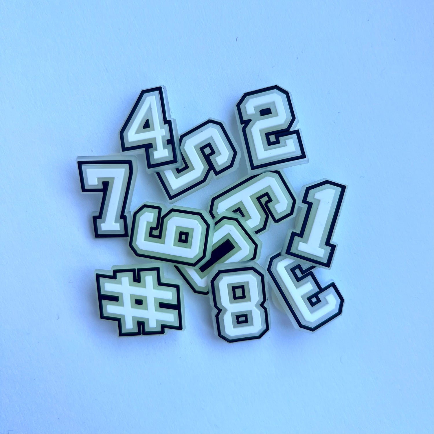 Glow In The Dark Number Charms