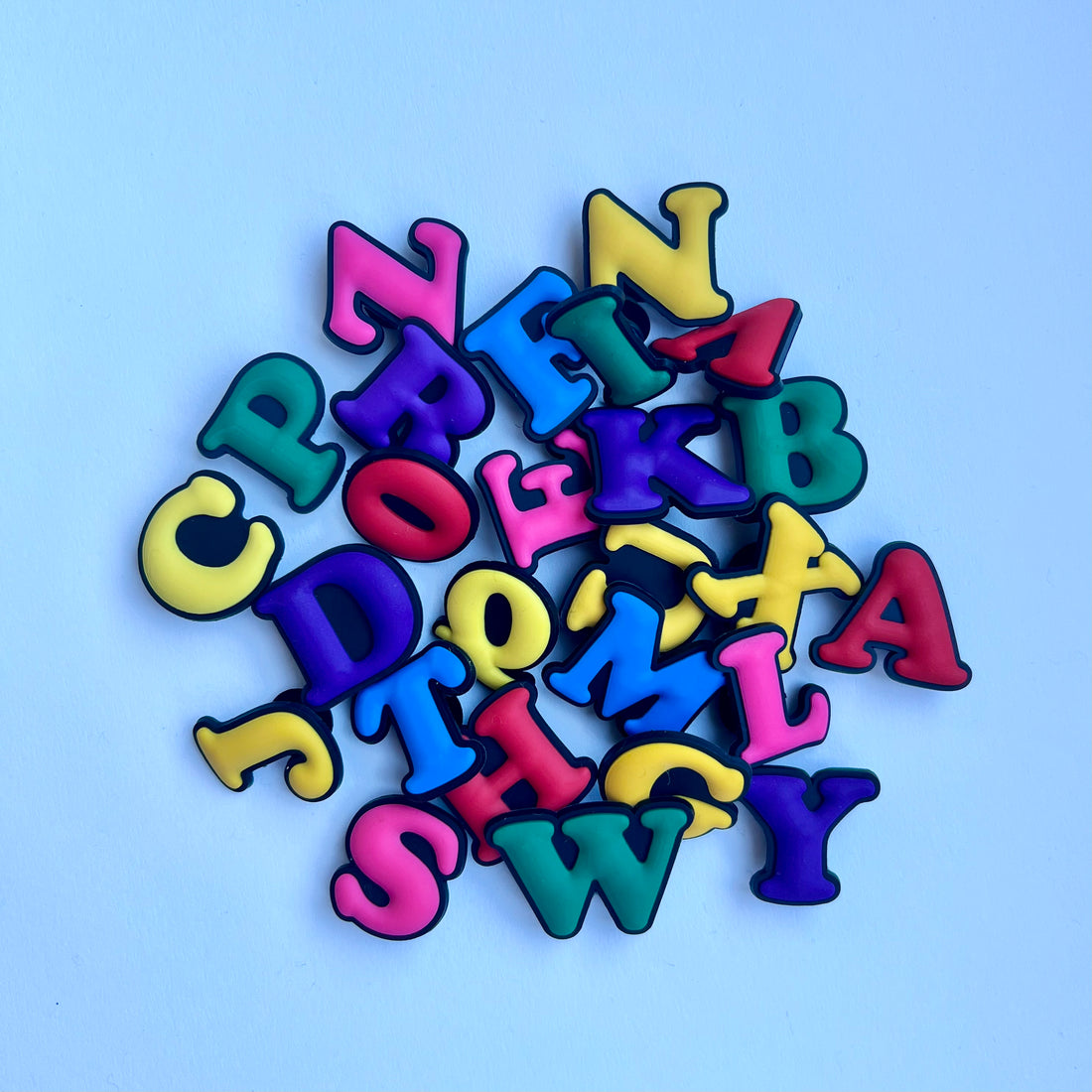 Chunky Colourful Letter Charms