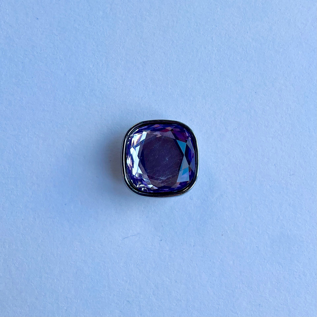 Chunky Purple Gemstone Charm