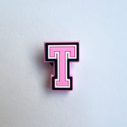 Pink Letter Charms