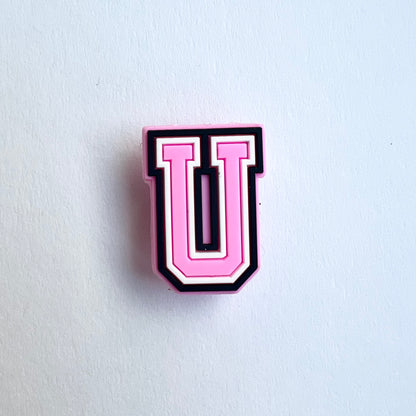 Pink Letter Charms