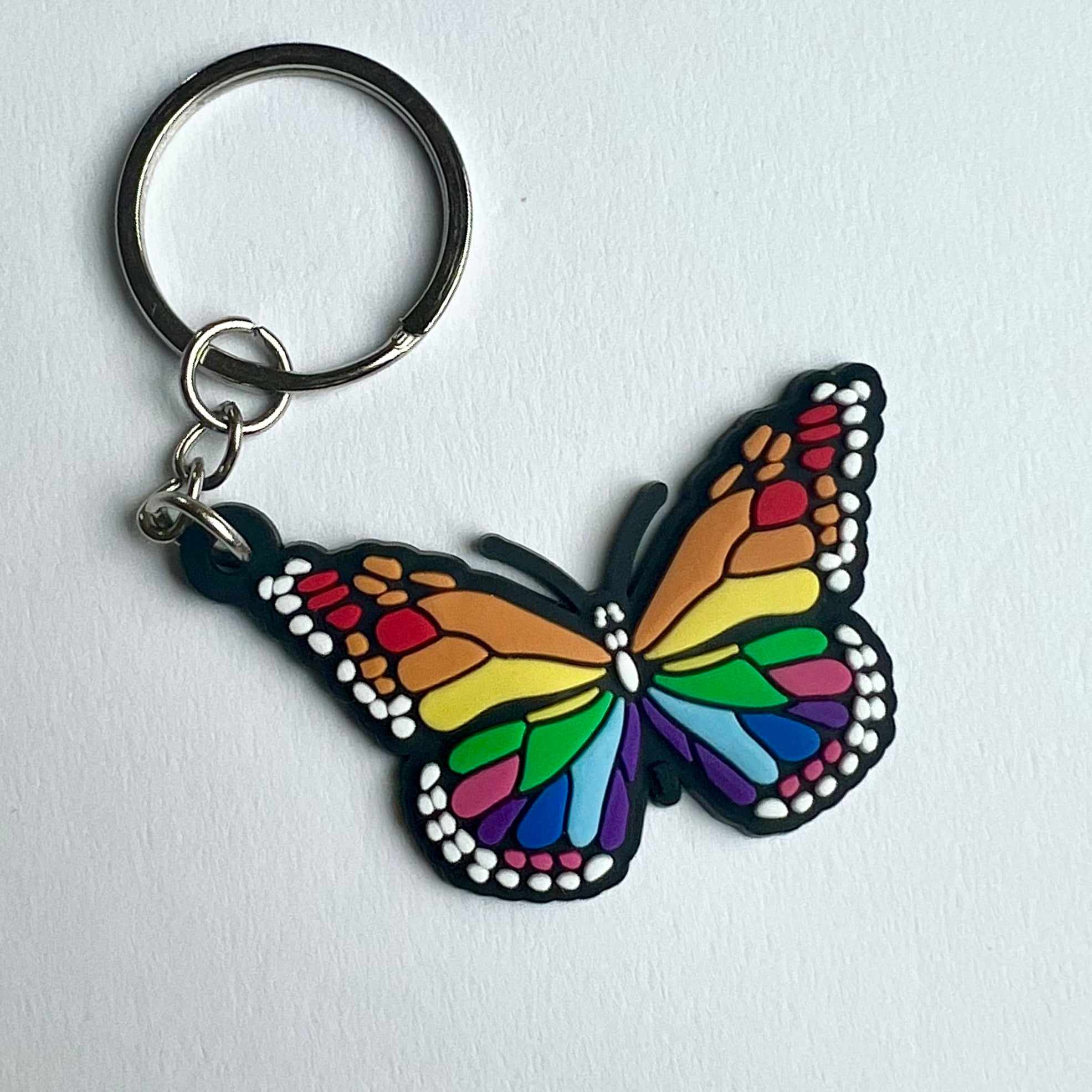 Rainbow Butterfly Keyring