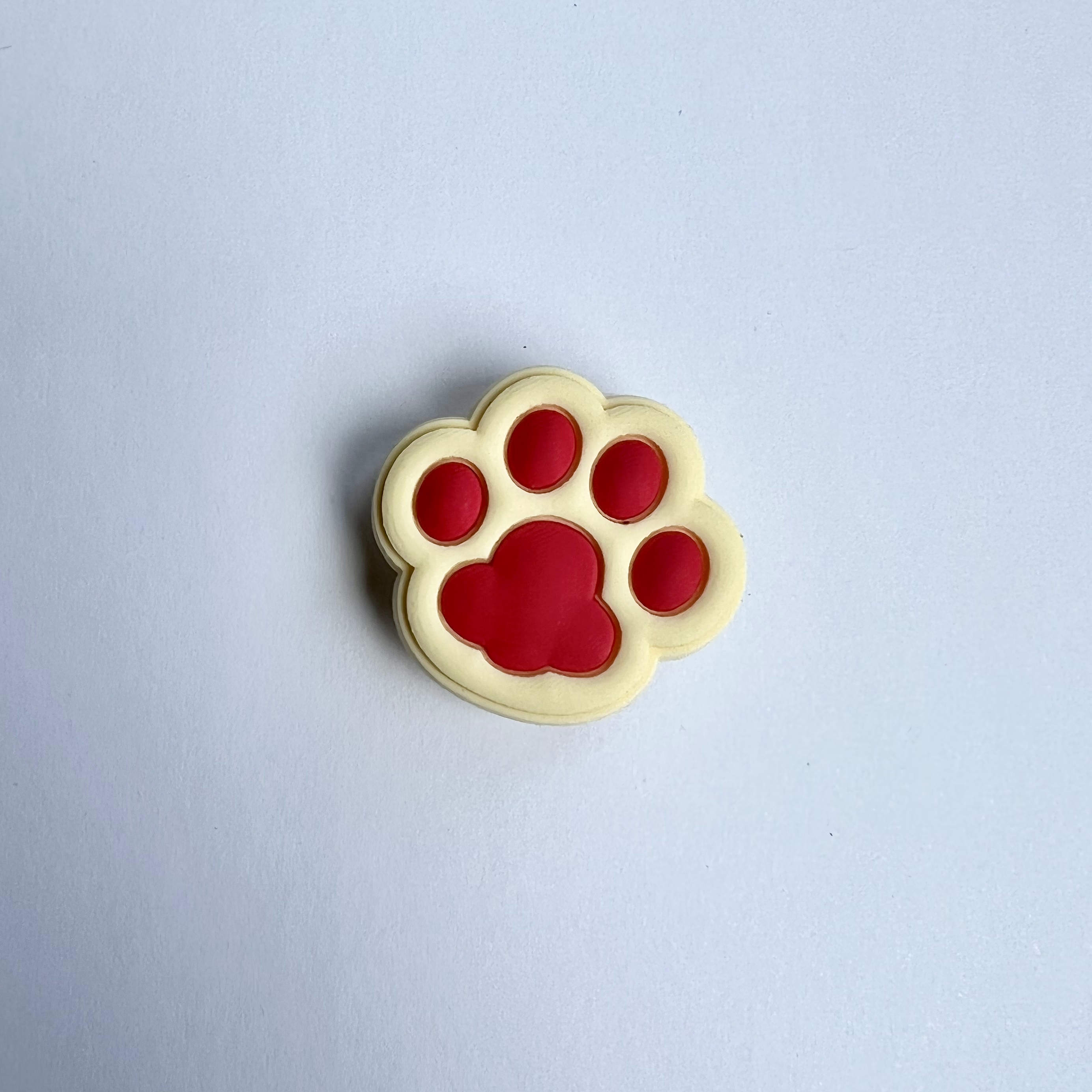 Orange Paw Print Charm