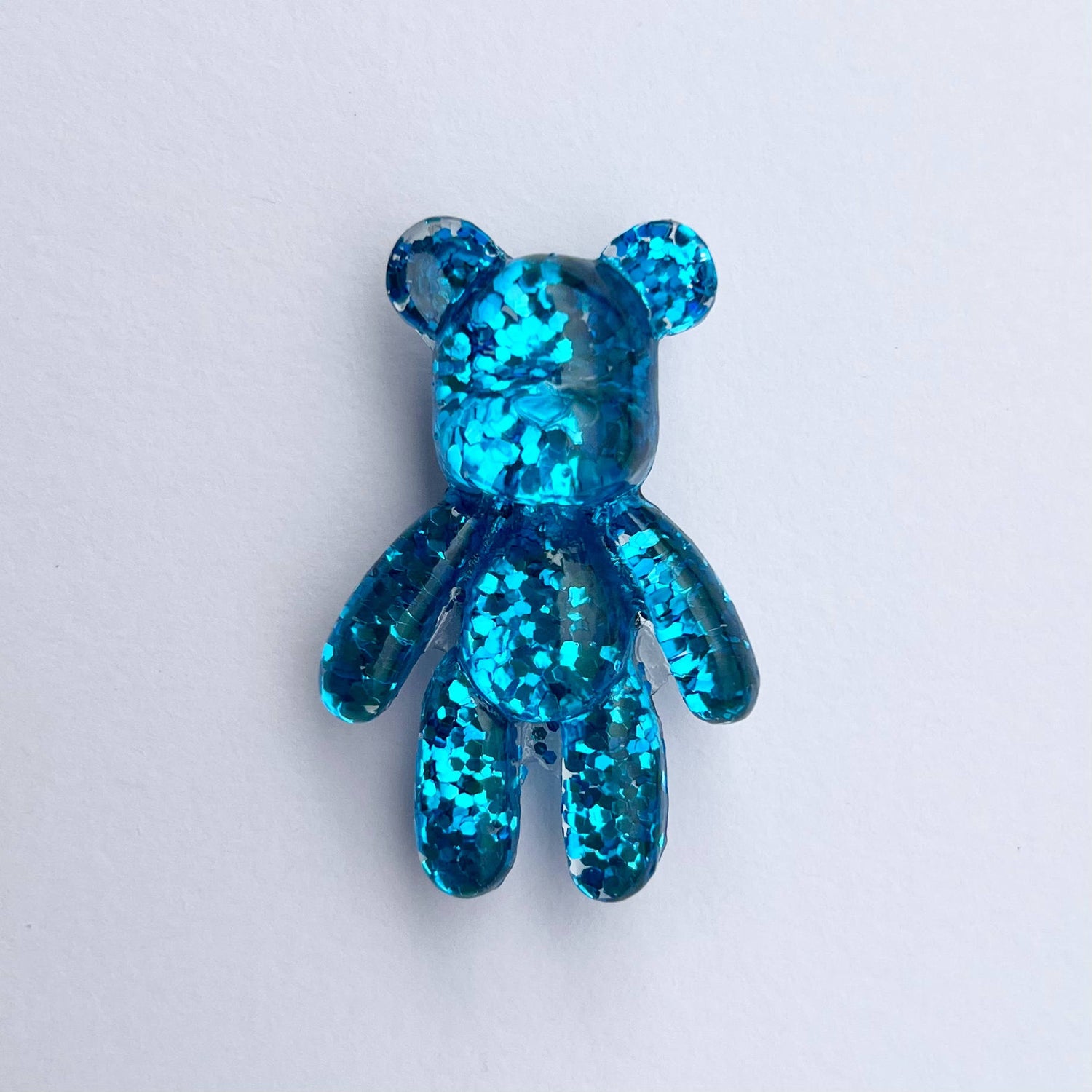 Blue Glitter Bear Charm
