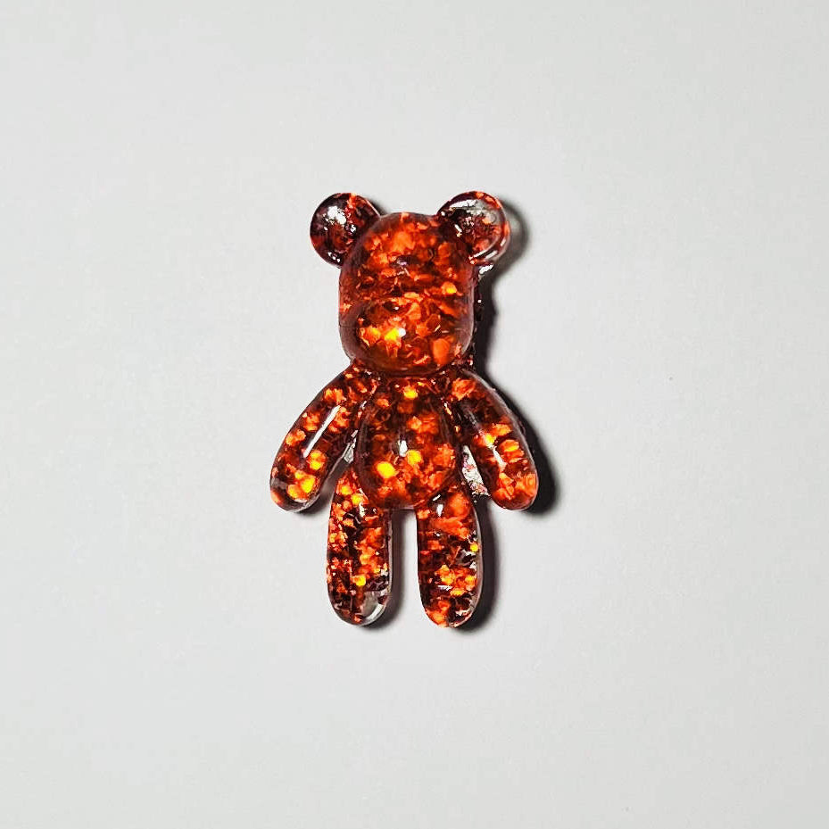 Red Glitter Bear Charm
