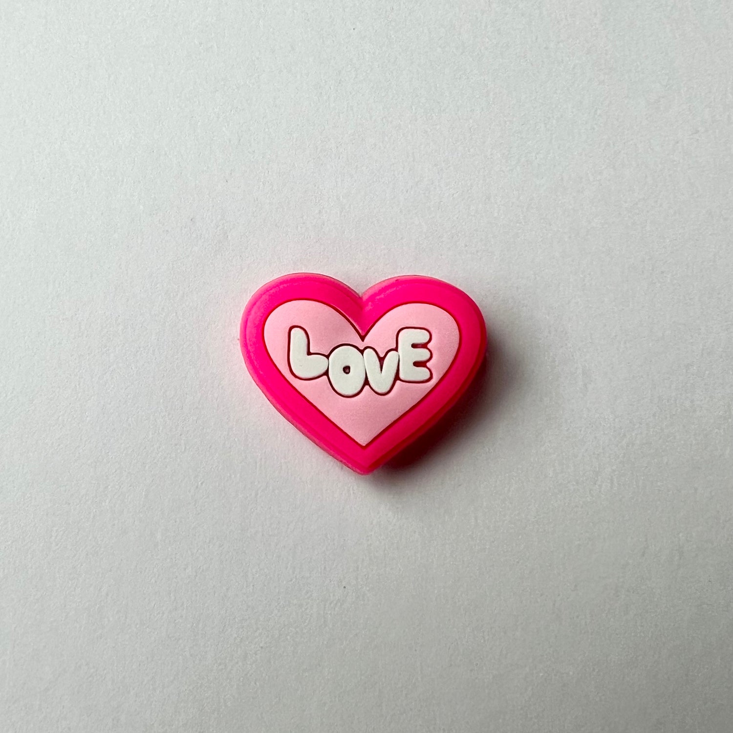 Pink Love Heart Charm