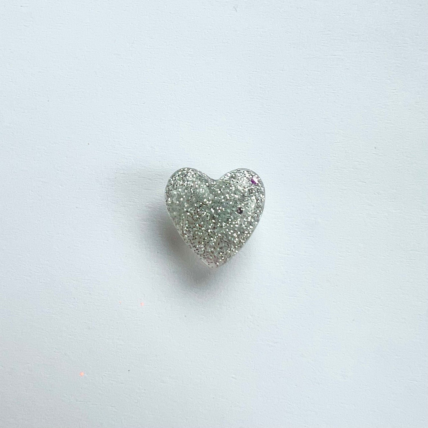 Silver Sparkle Heart Charm