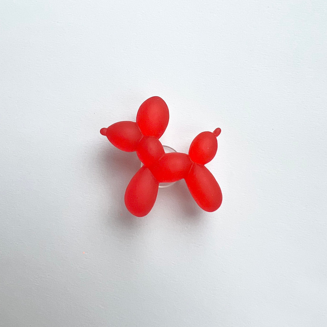 Frosty Red Balloon Dog Charm