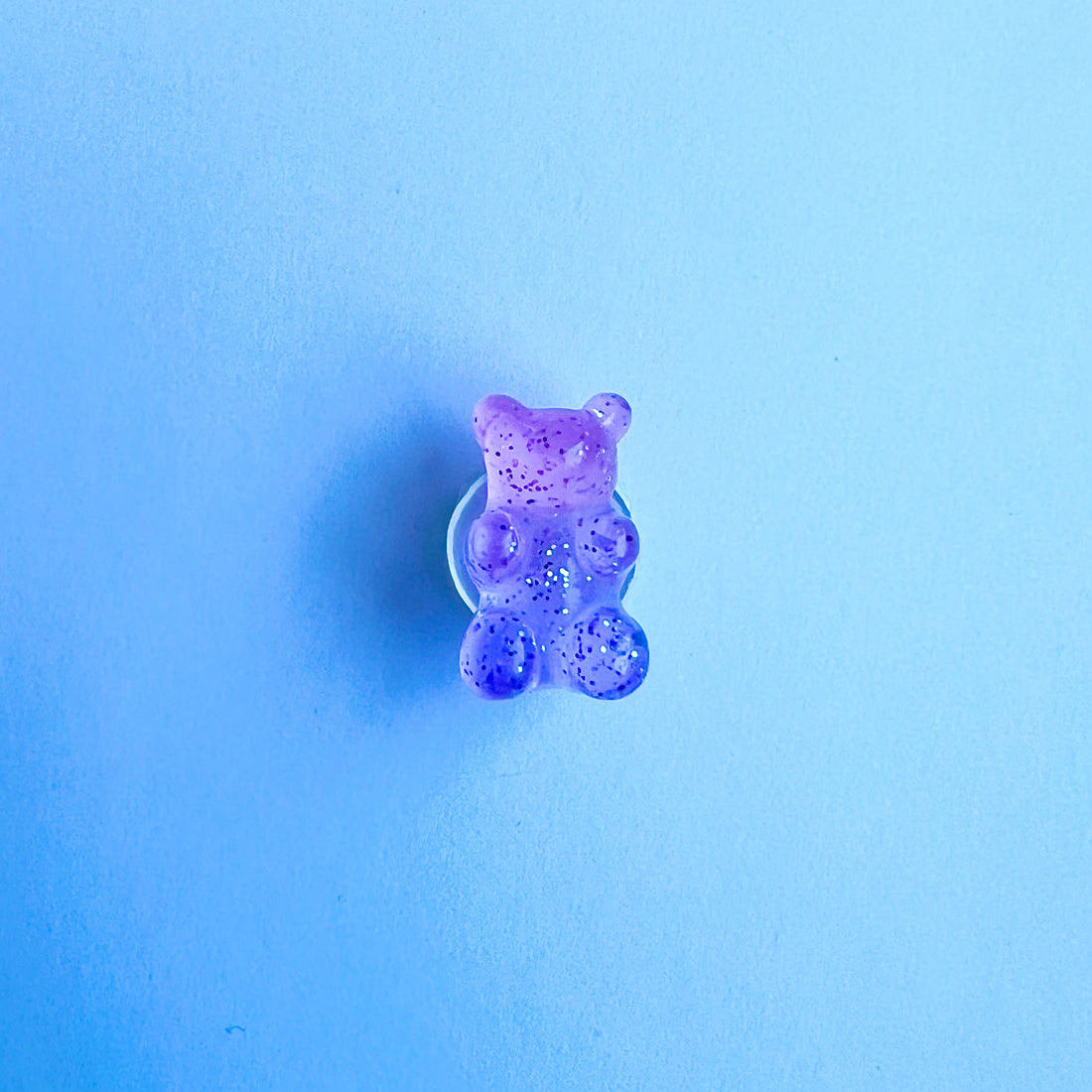 Glitter Gummy Bear - Pink/Purple Charm