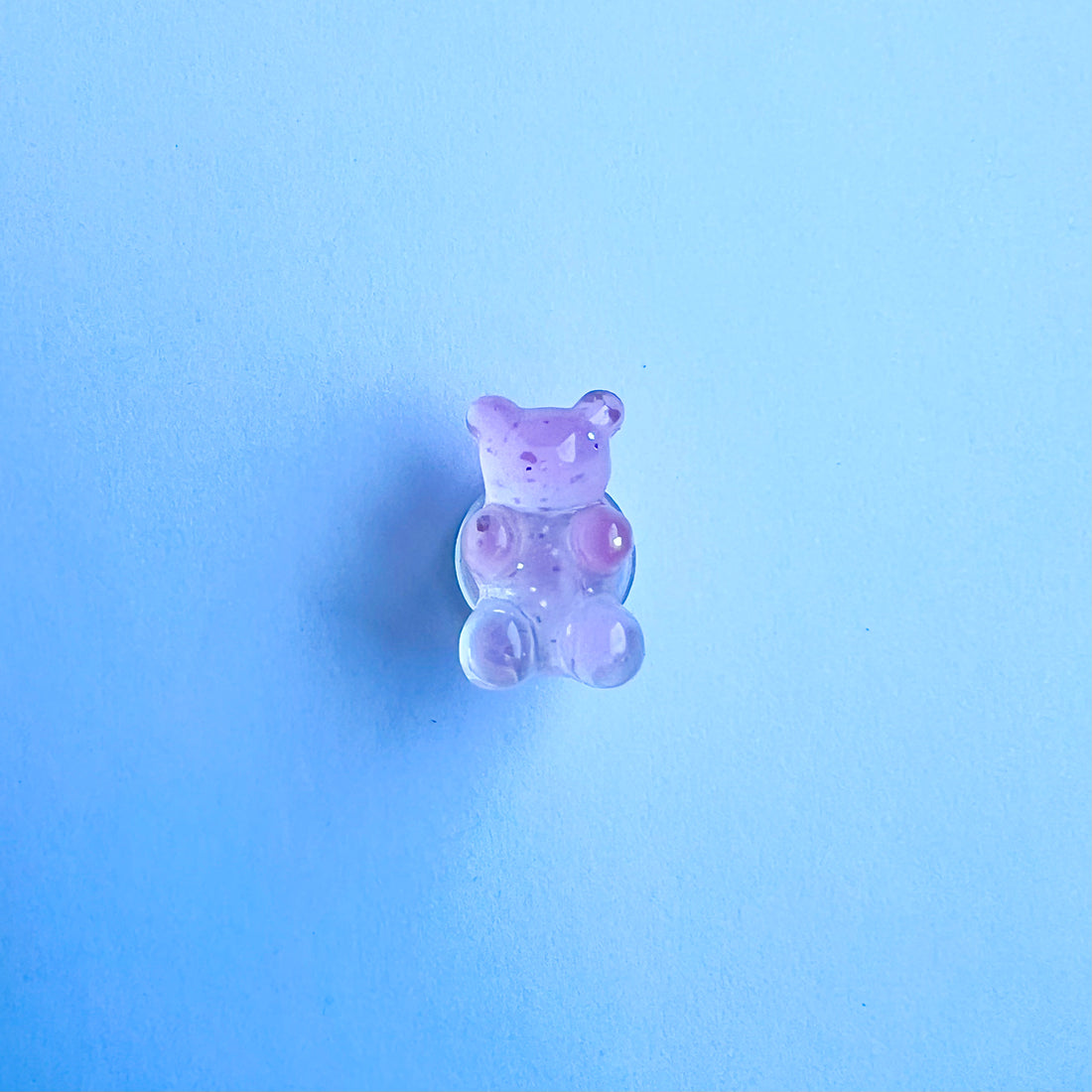 Glitter Gummy Bear - Pink/Purple Charm