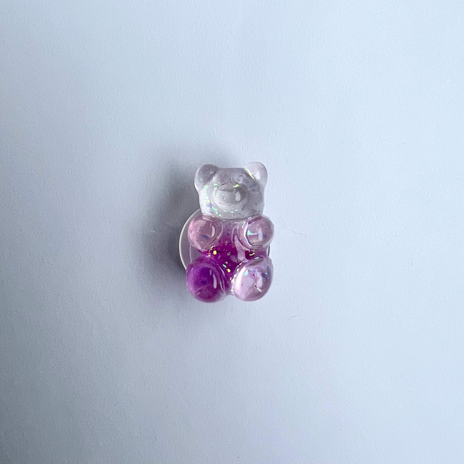 Purple Glitter Gummy Bear Charm