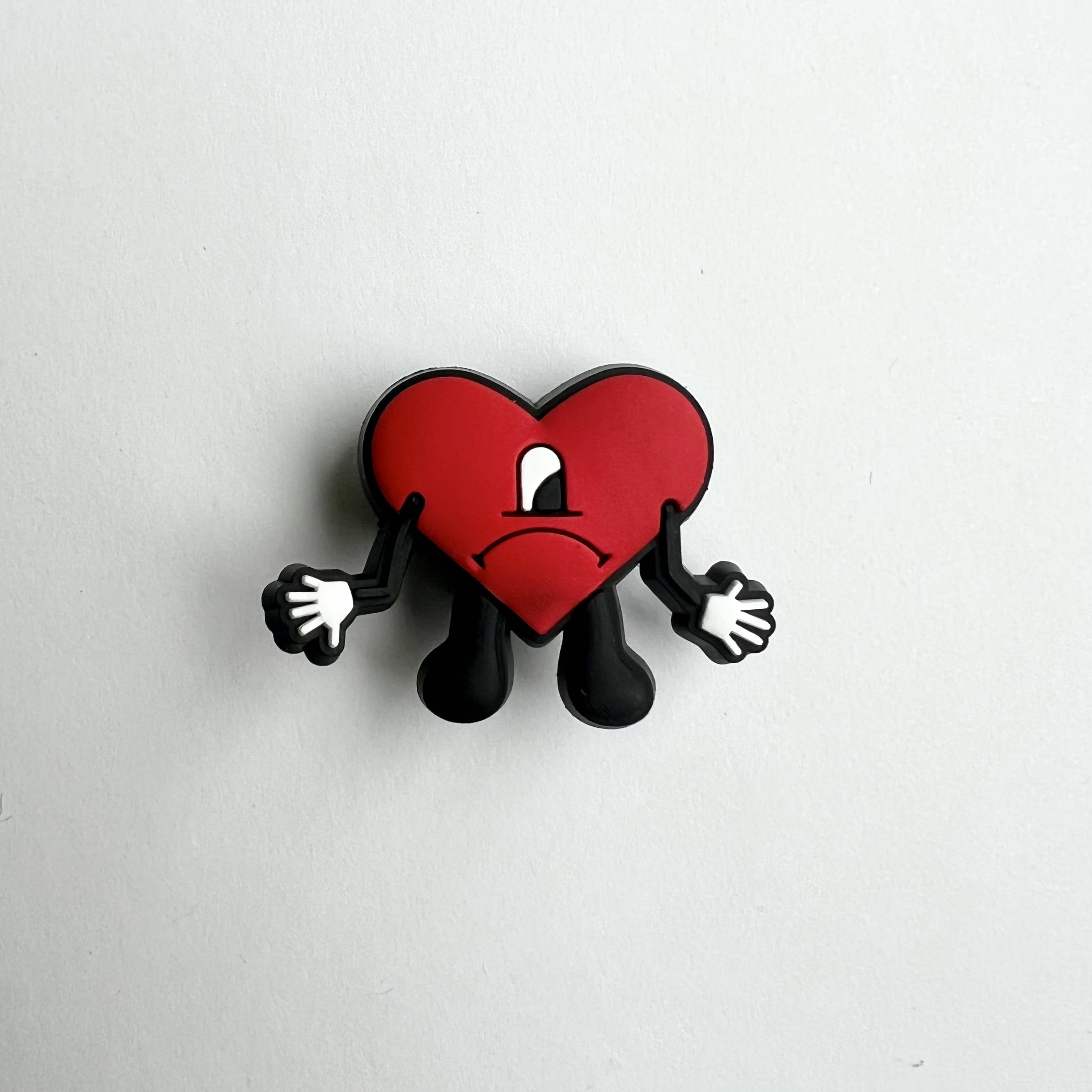 Sad Red Heart Charm